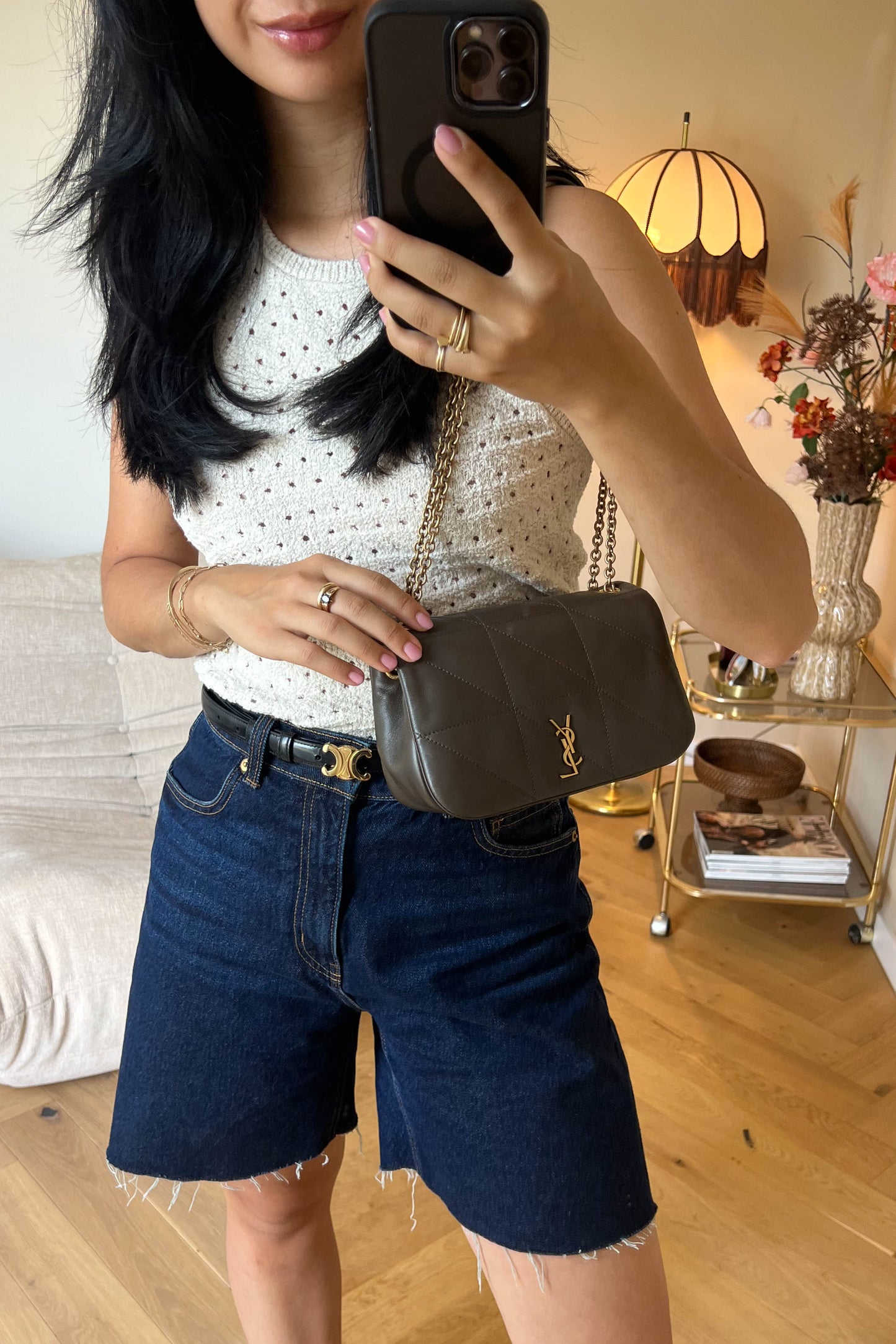 Saint Laurent Jamie 4.3 Mini Shoulder Bag Khaki