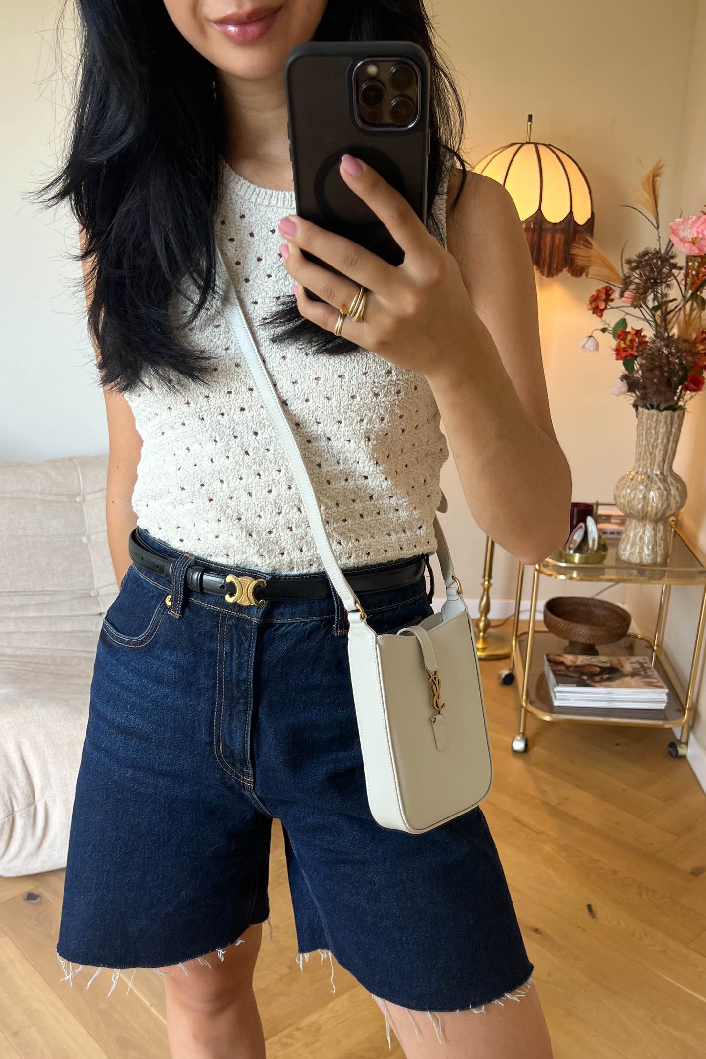 Saint Laurent Le 5 à 7 Mini Bag White