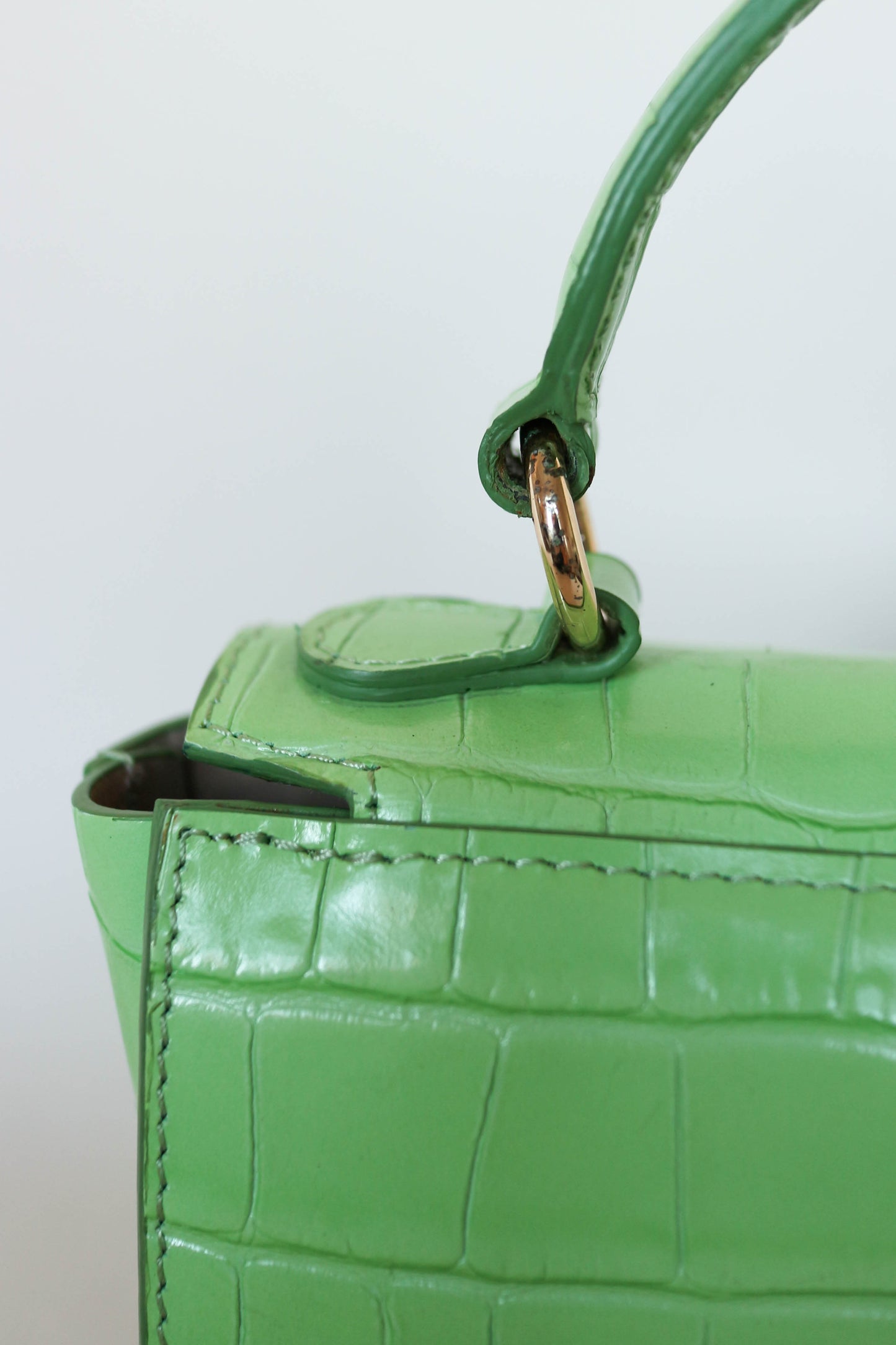 Wandler Luna Croco Bag Green