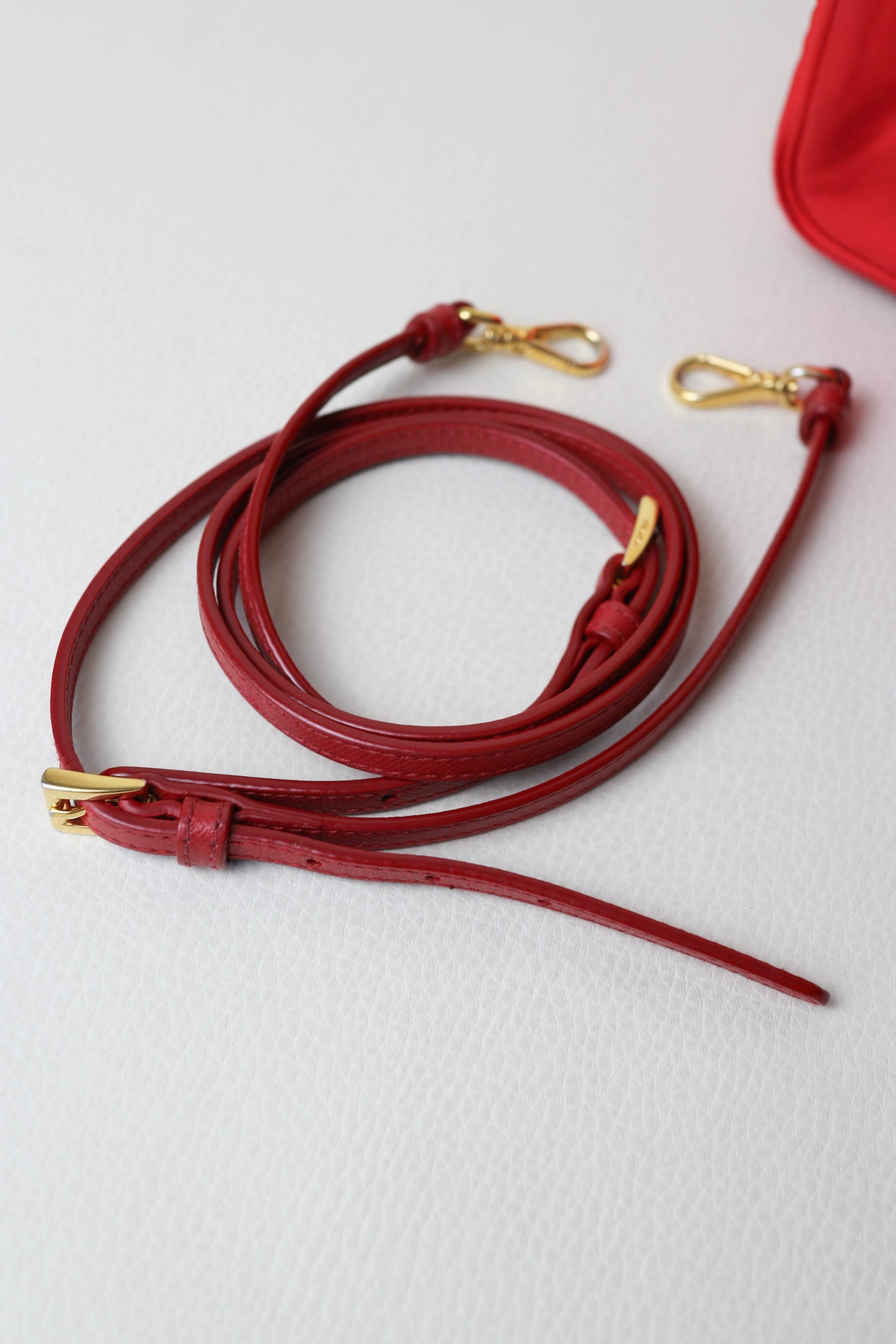 Prada Vintage Nylon Bucket Bag Red