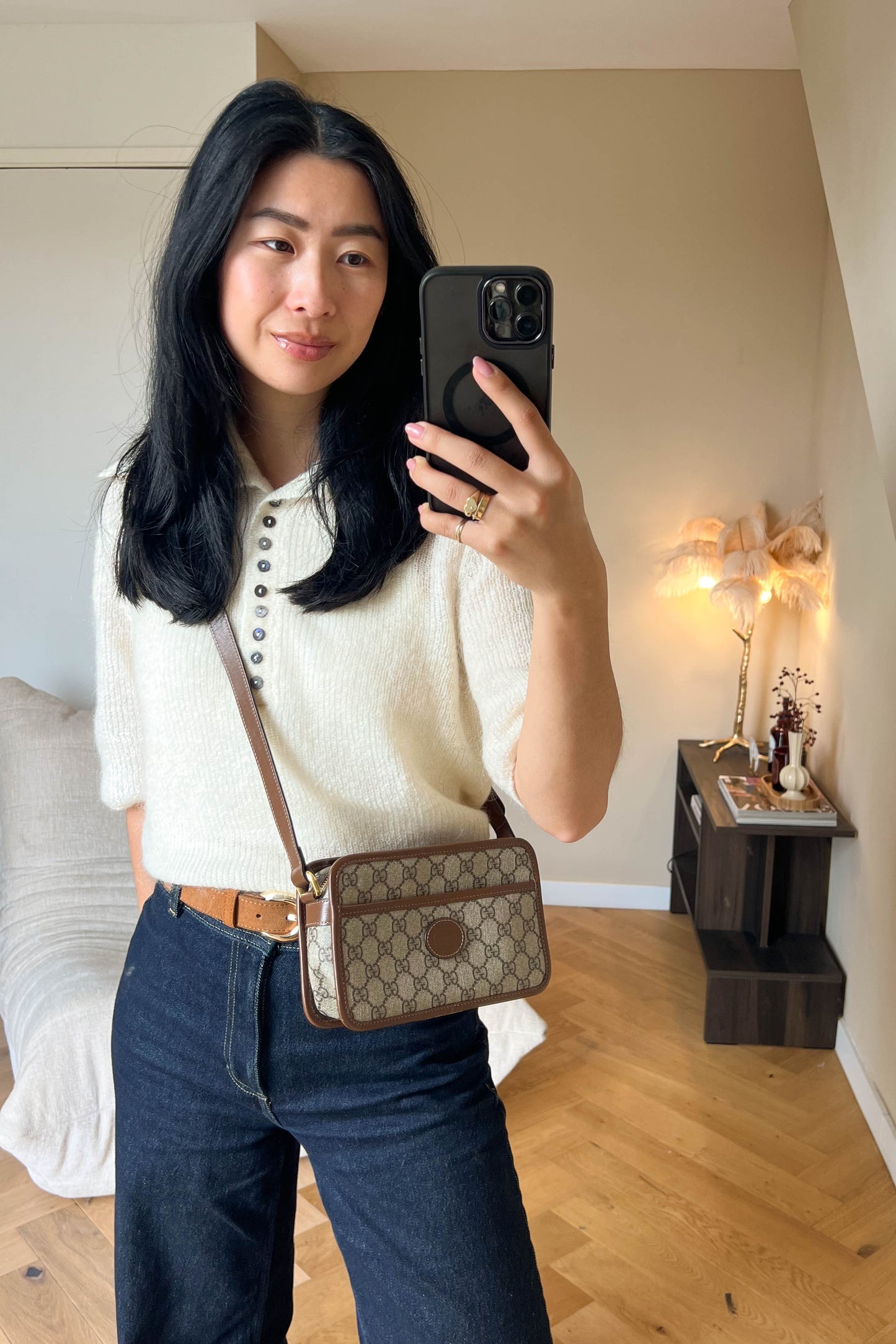 Gucci Camera Monogram Canvas Bag