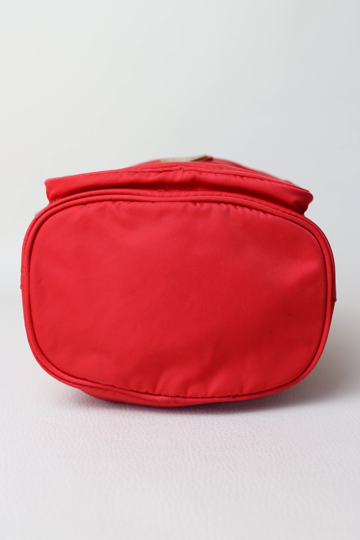 Prada Vintage Nylon Bucket Bag Red