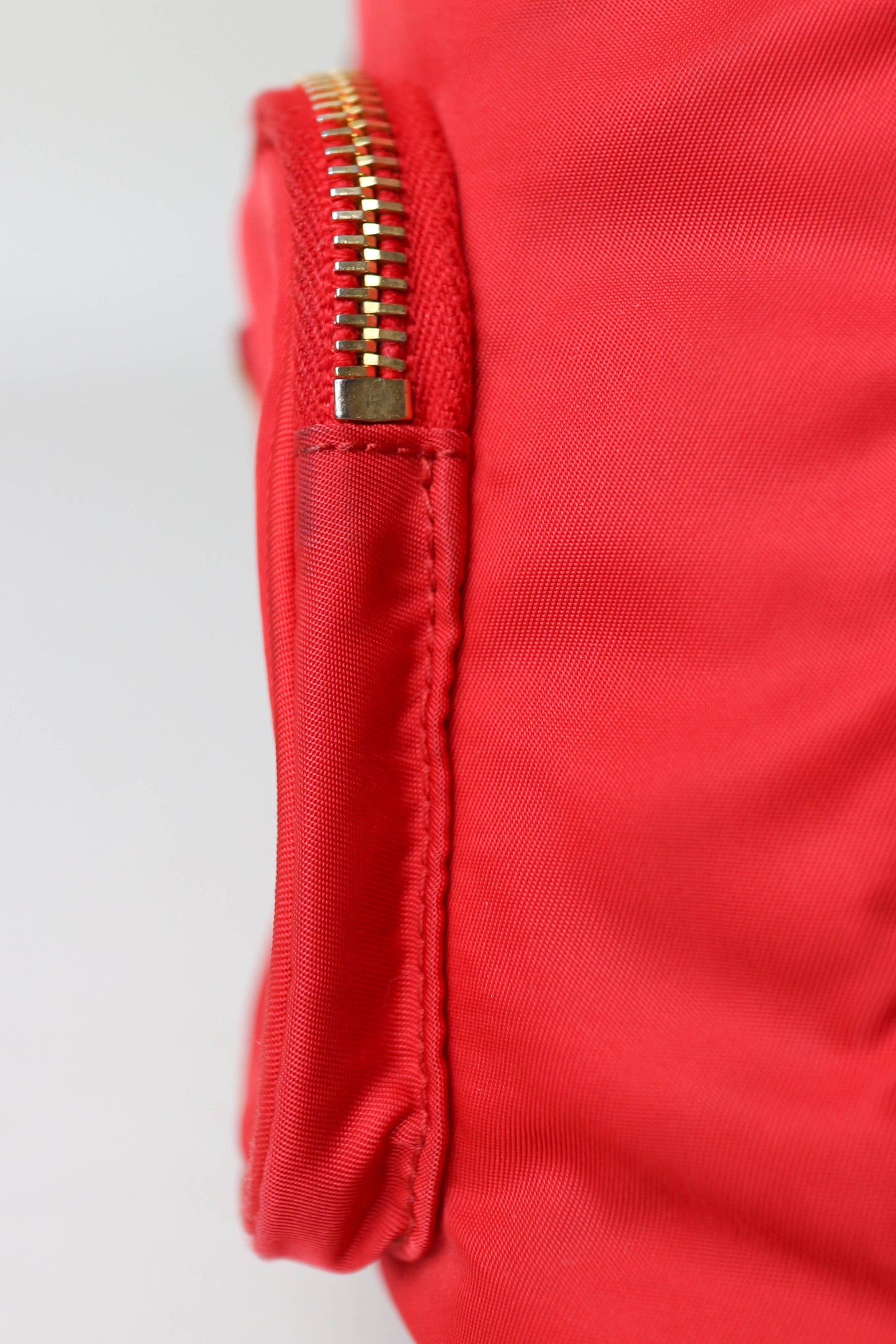 Prada Vintage Nylon Bucket Bag Red