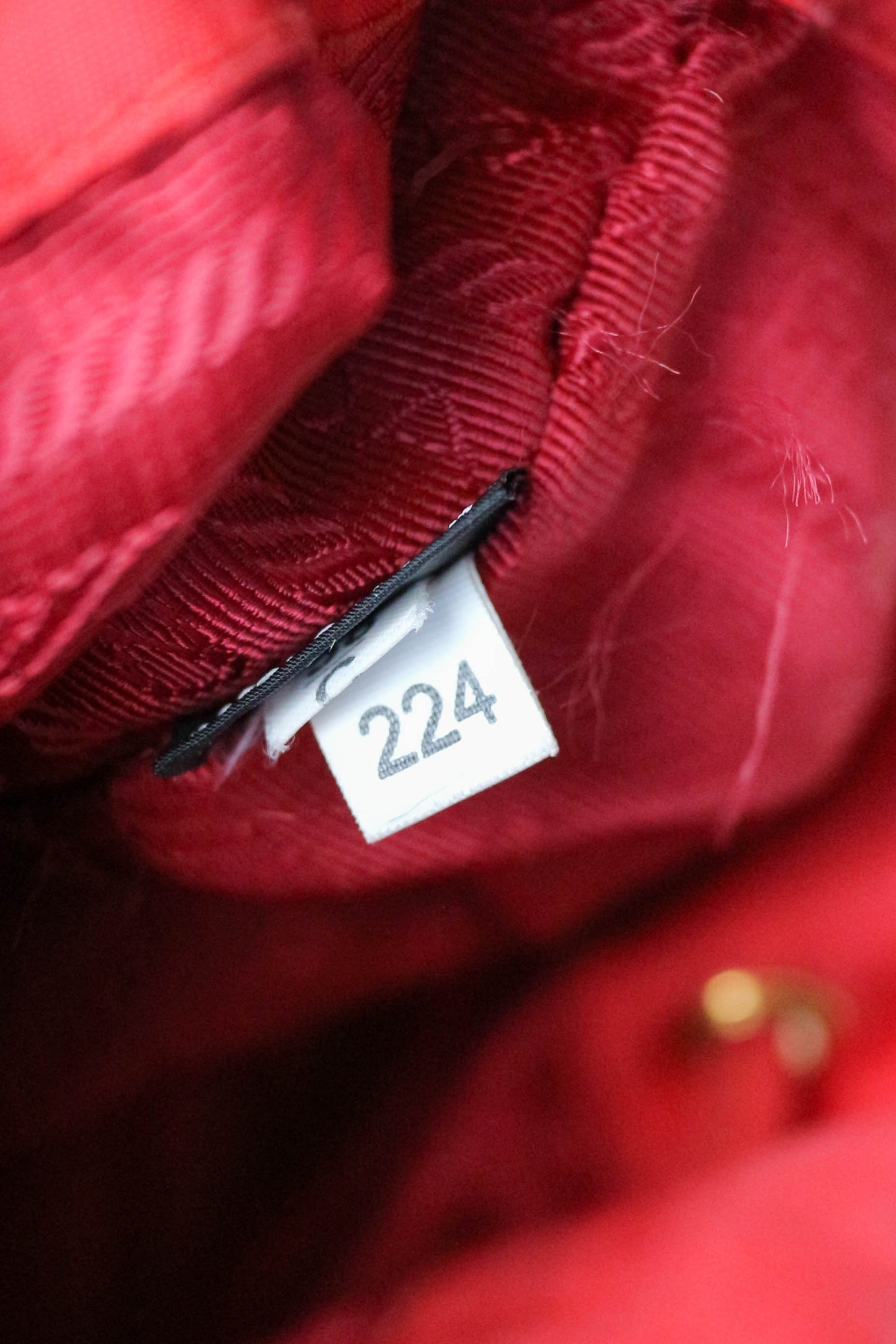 Prada Vintage Nylon Bucket Bag Red