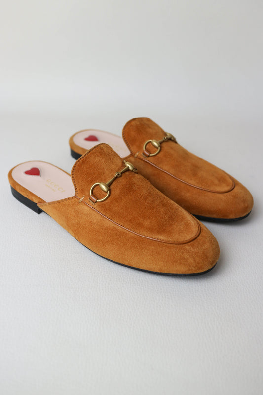 Gucci Princetown Loafers Suede Brown