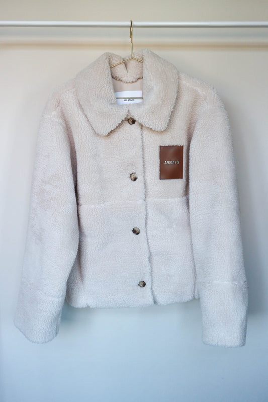 Axel Arigato Button Teddy Jacket Cream