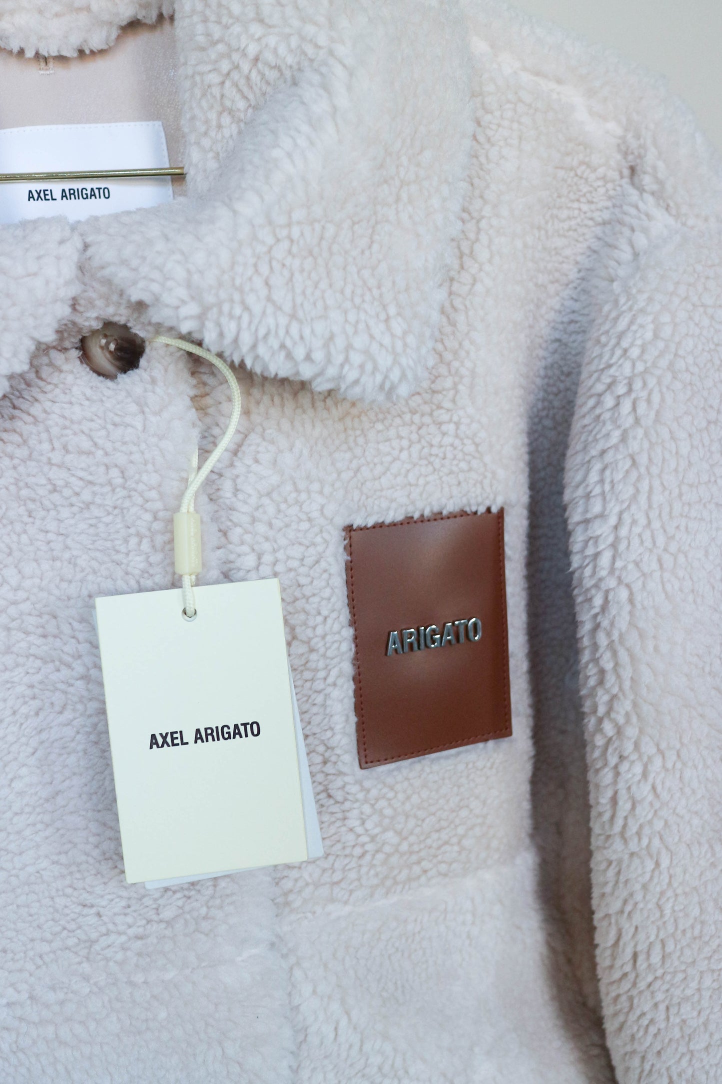 Axel Arigato Button Teddy Jacket Cream