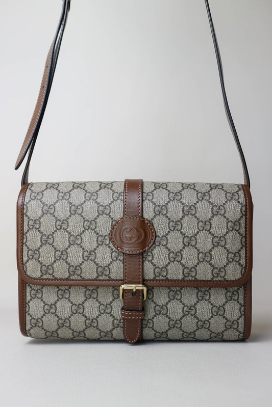 Gucci Monogram Canvas Crossbody Bag