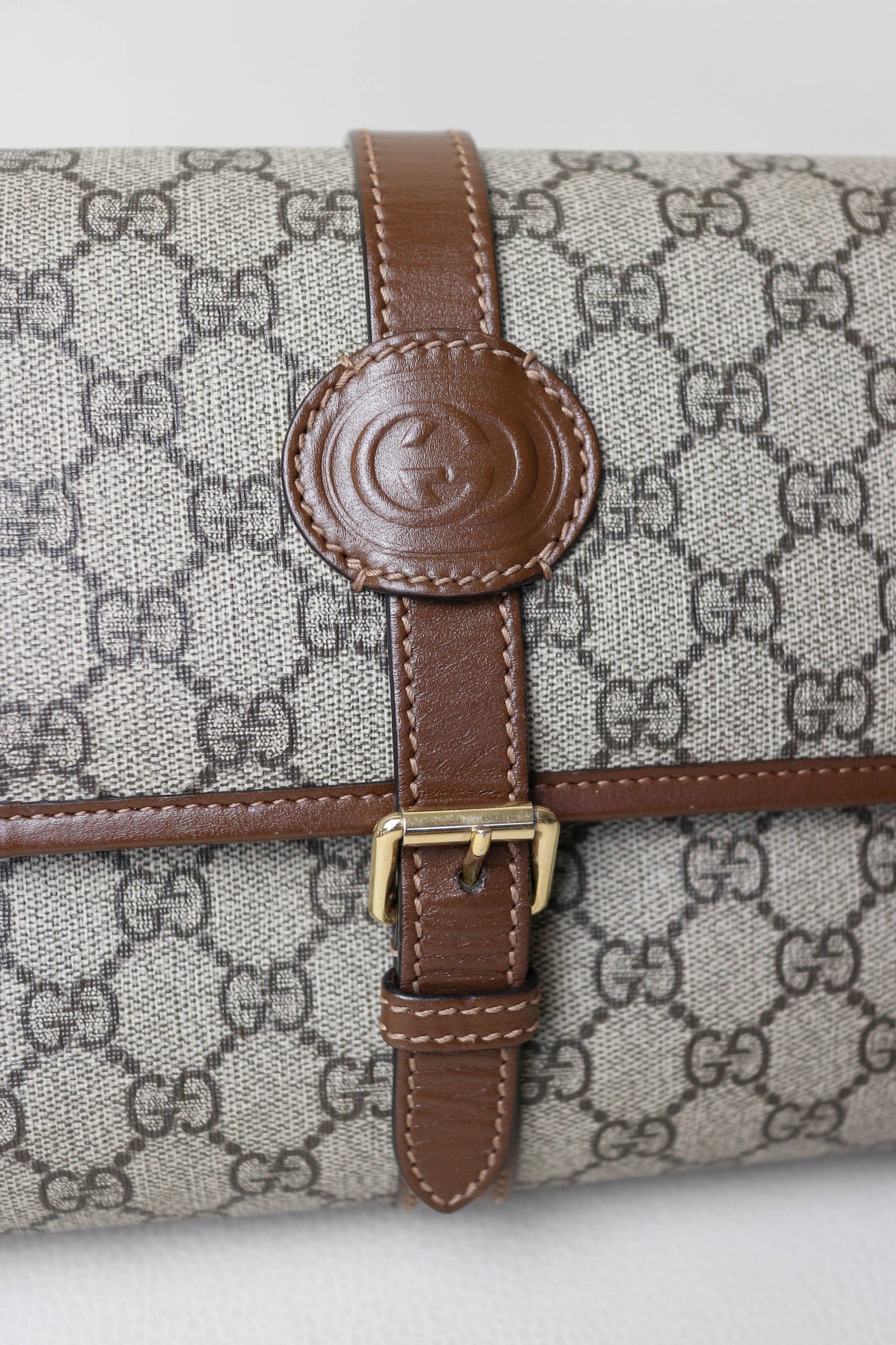 Gucci Monogram Canvas Crossbody Bag