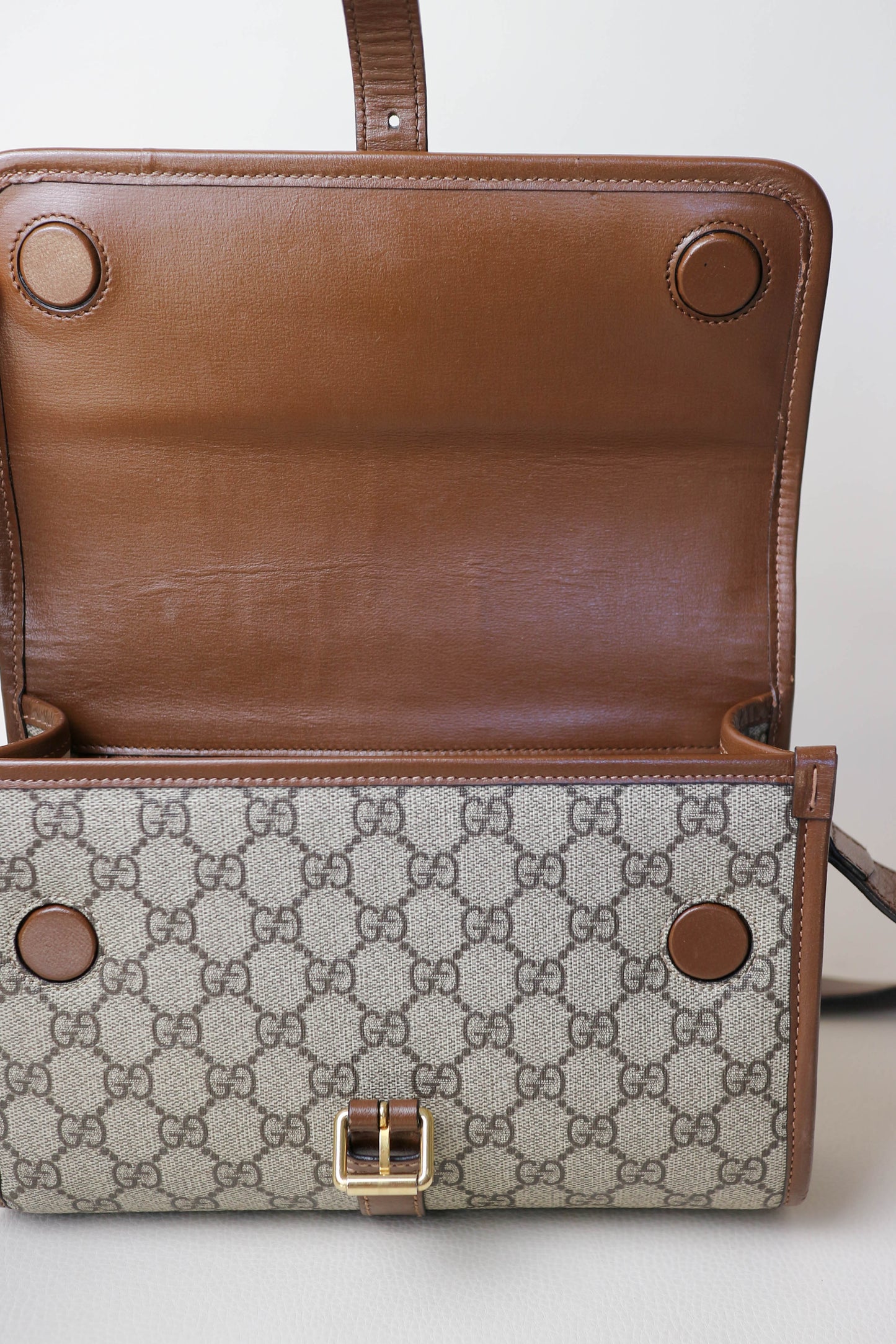 Gucci Monogram Canvas Crossbody Bag