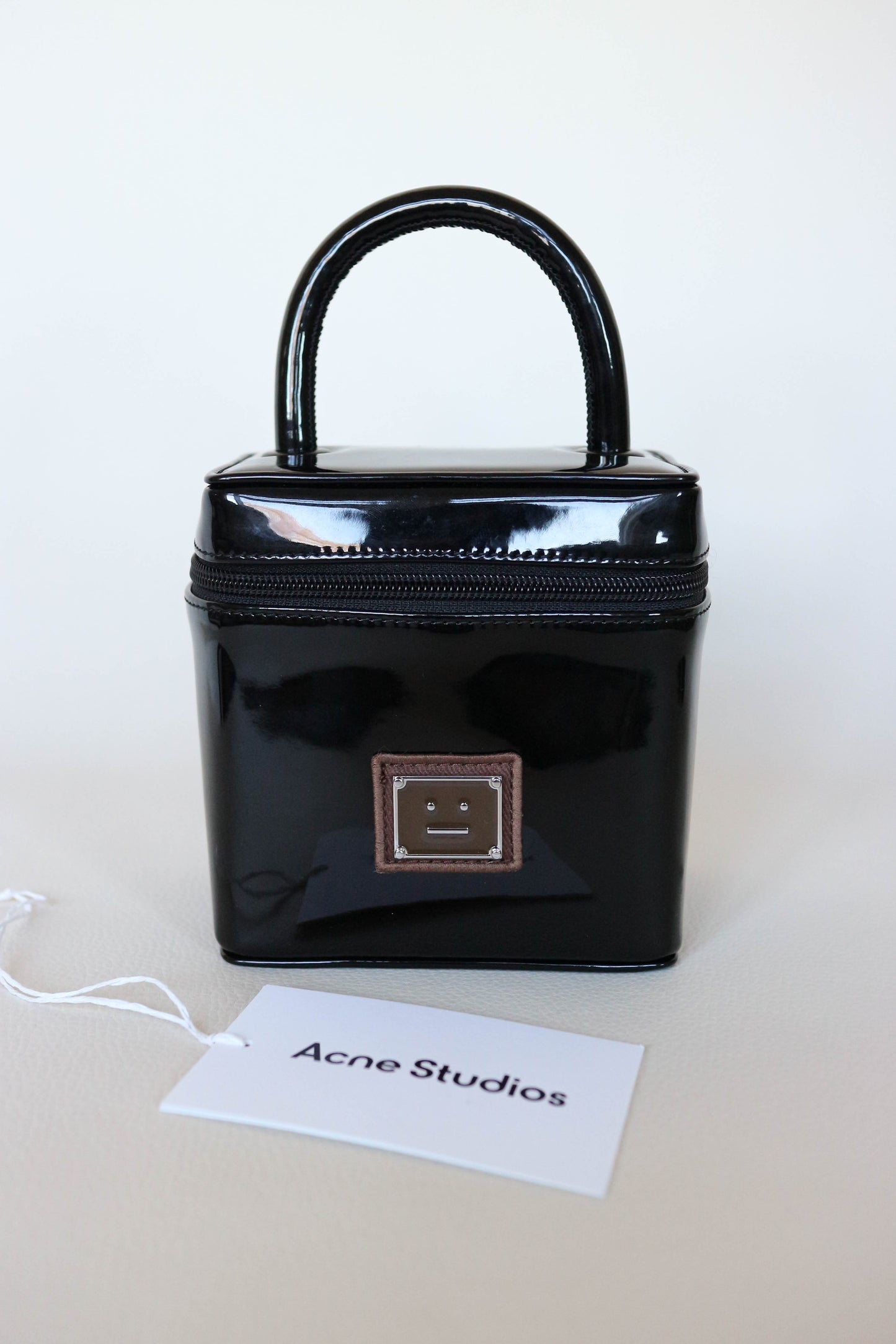 Acne Studios Patent Leather Vanity Bag Black