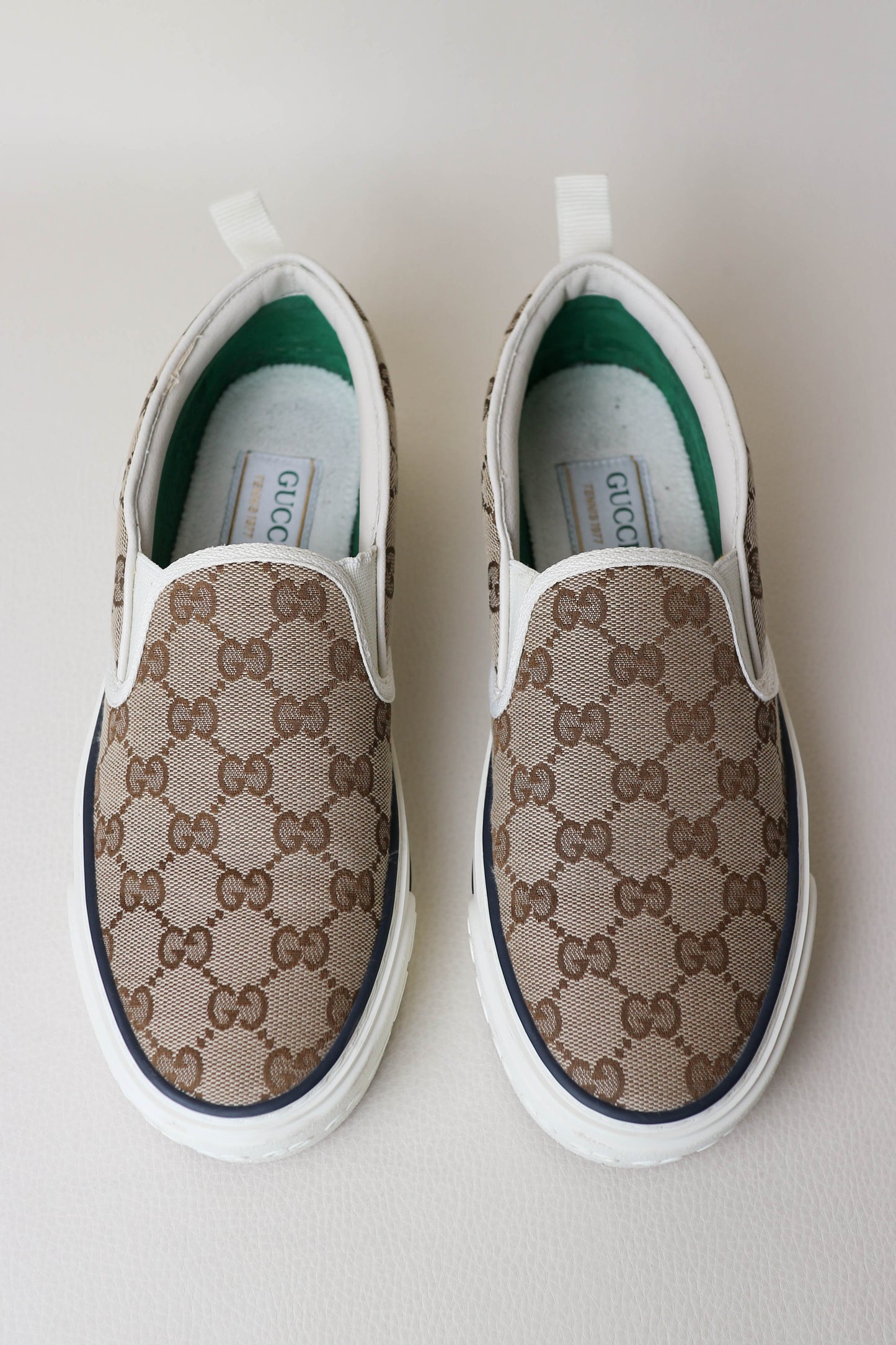 Gucci Tennis 1977 Canvas Slip On Sneakers