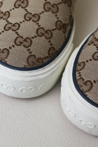 Gucci Tennis 1977 Canvas Slip On Sneakers