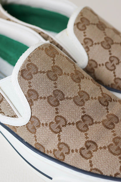 Gucci Tennis 1977 Canvas Slip On Sneakers