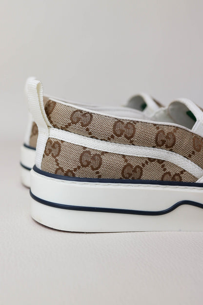 Gucci Tennis 1977 Canvas Slip On Sneakers