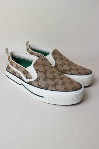 Gucci Tennis 1977 Canvas Slip On Sneakers