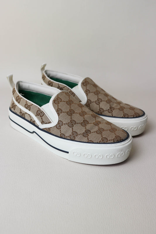 Gucci Tennis 1977 Canvas Slip On Sneakers