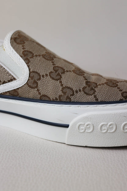 Gucci Tennis 1977 Canvas Slip On Sneakers