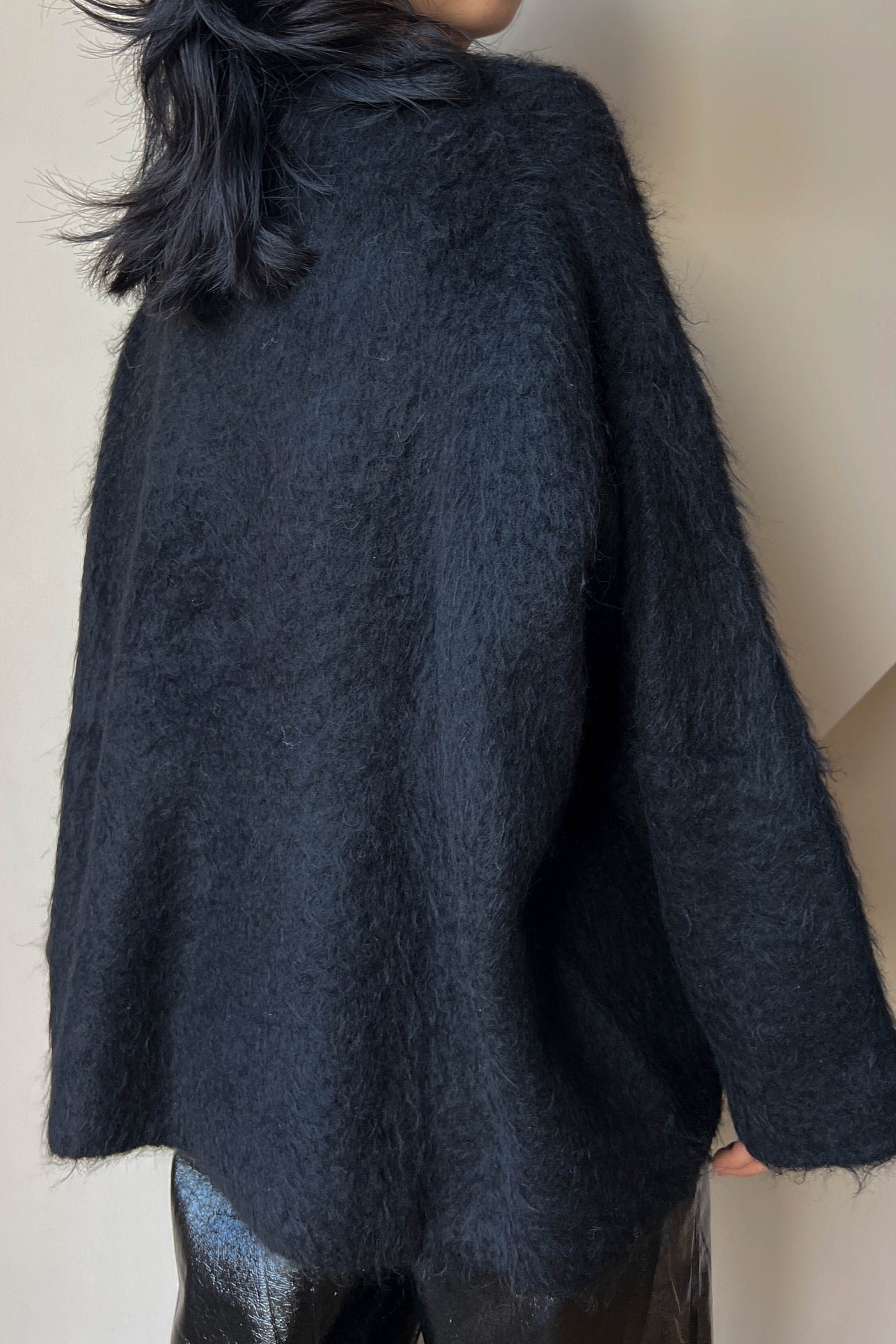 TOTEME Boxy Alpaca Jumper Black