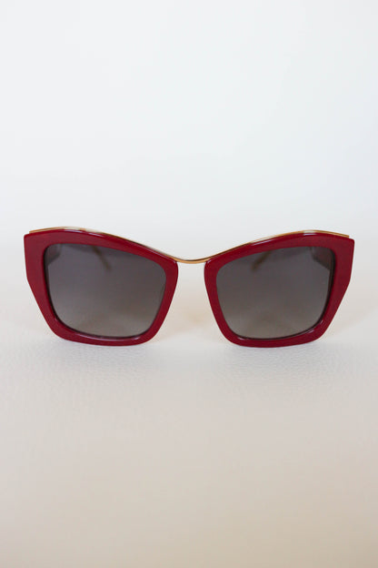 Miu Miu Cat Eye Sunglasses Red