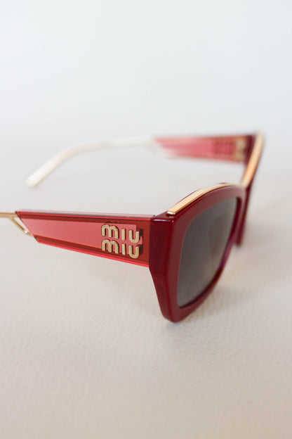Miu Miu Cat Eye Sunglasses Red