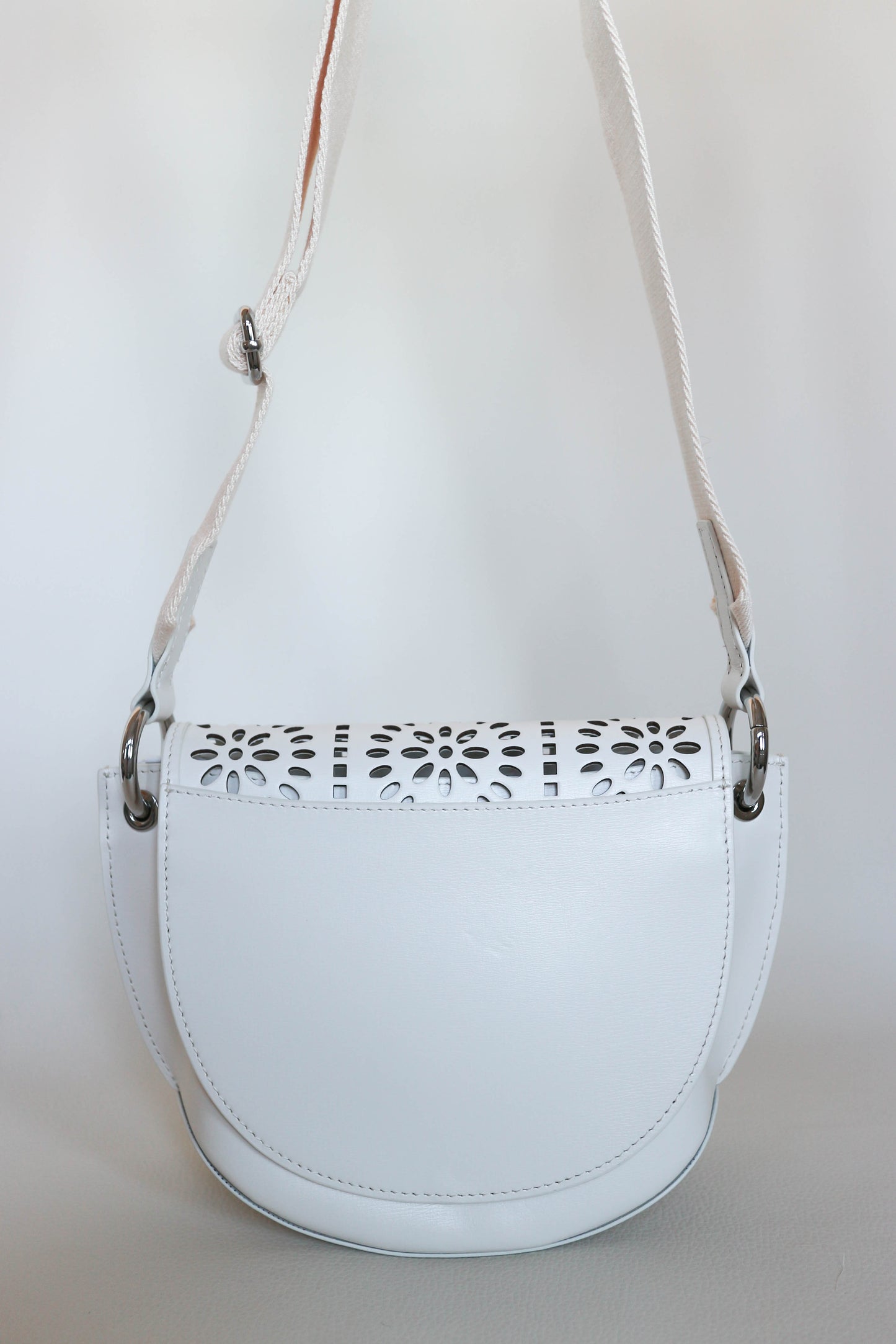 GANNI Crossbody Logo Bag White