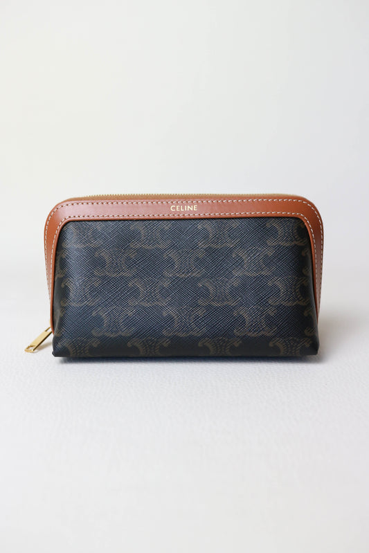 CELINE Triomphe Canvas Toiletry Pouch