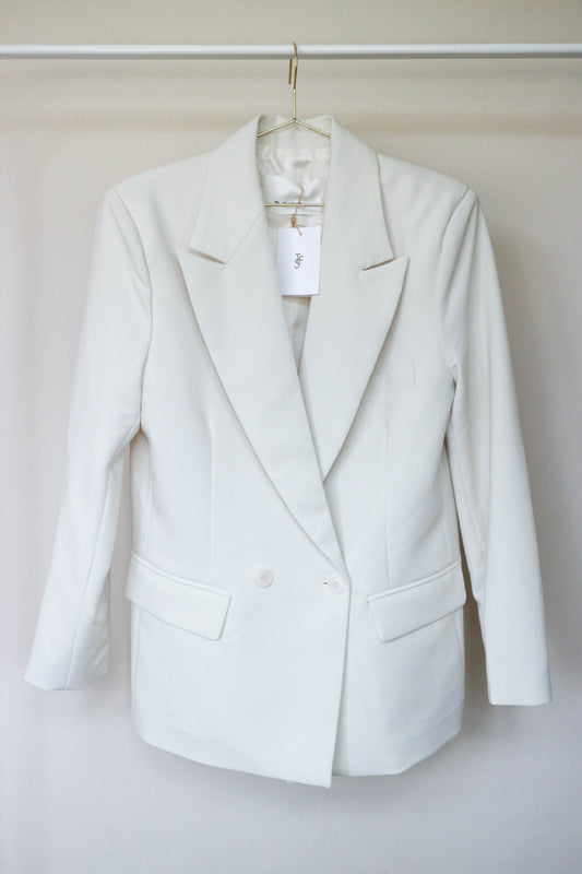 The Frankie Shop Oversized Corrin Blazer Ivory