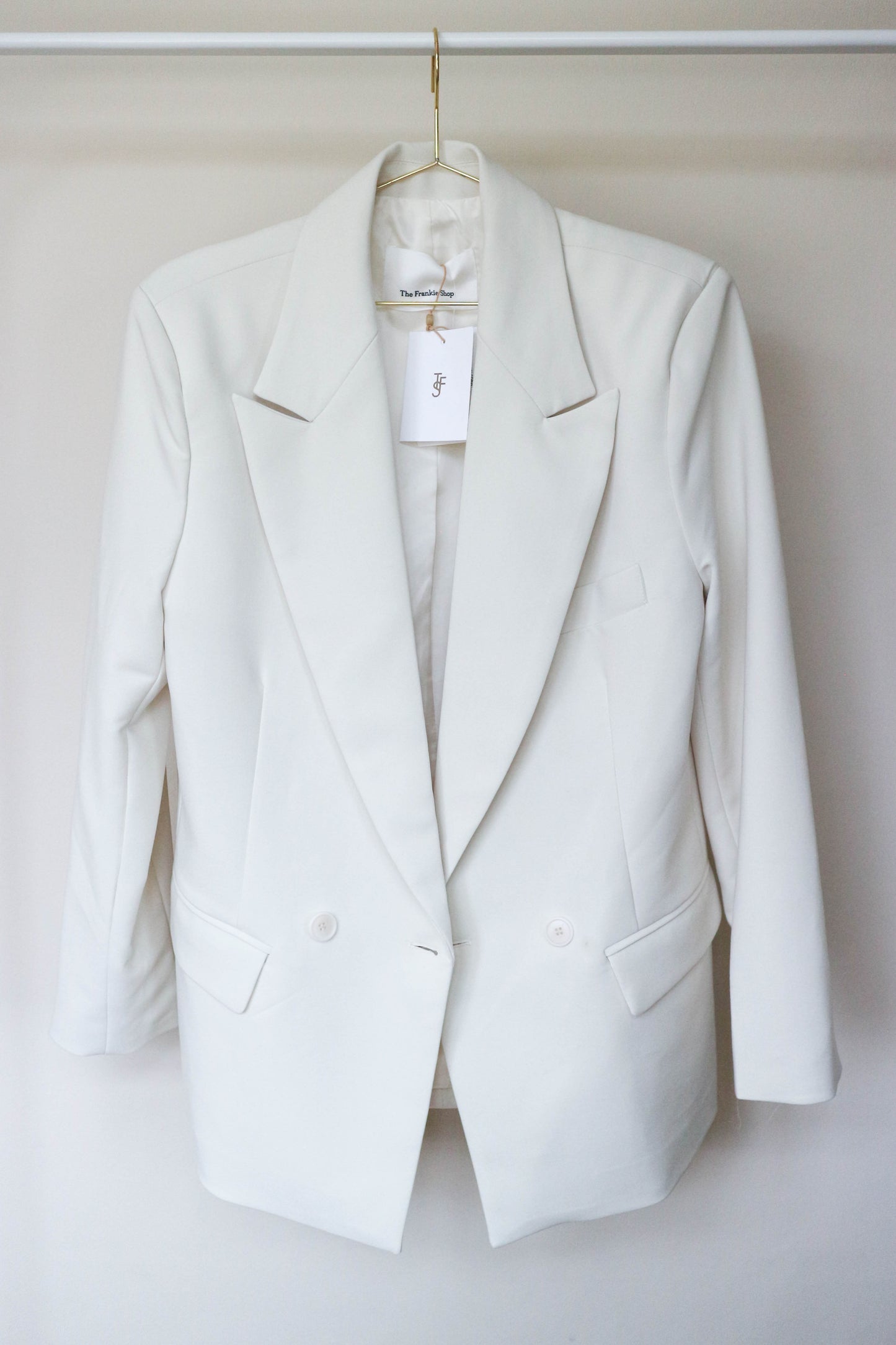 The Frankie Shop Oversized Corrin Blazer Ivory