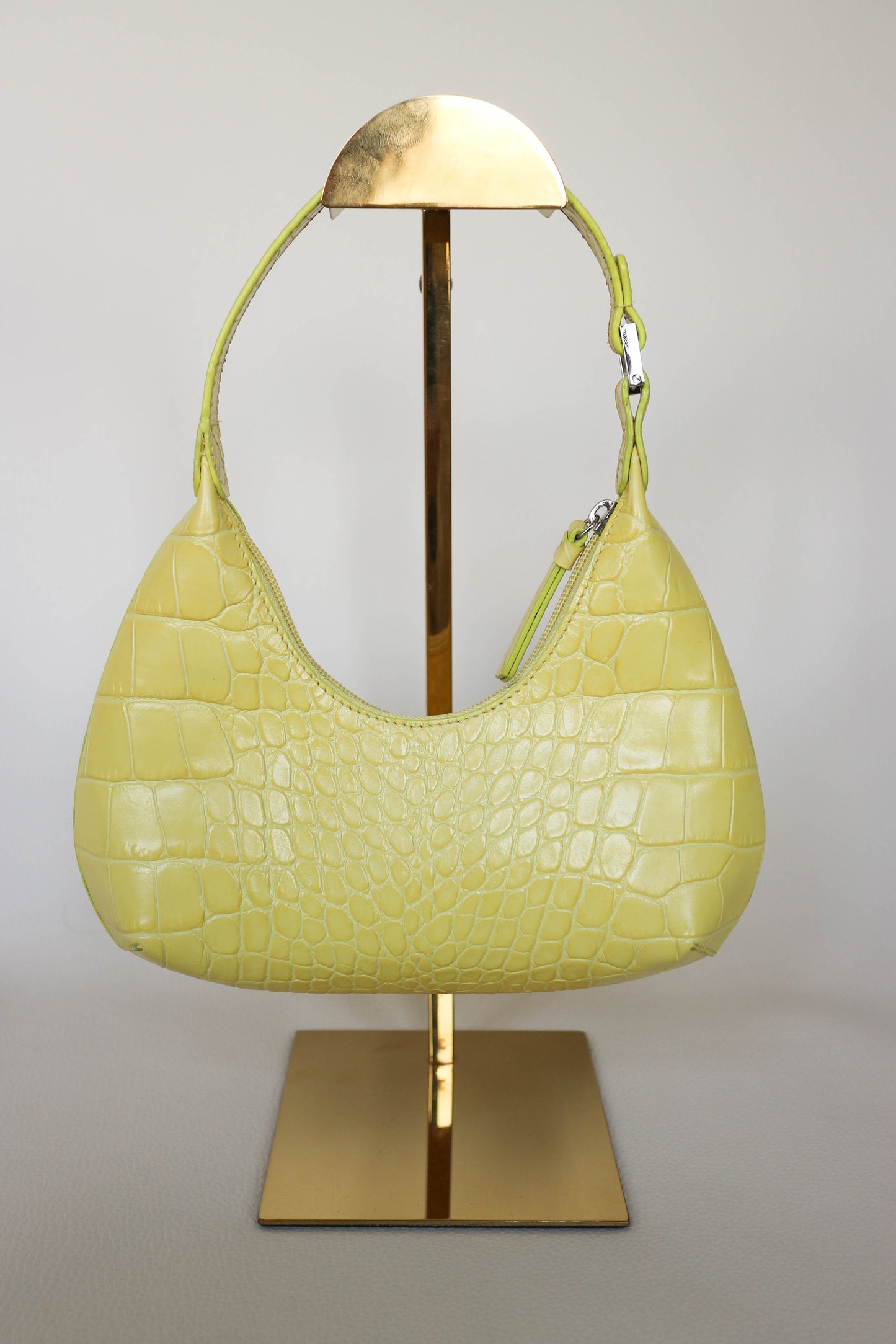 By Far Mini Amber Croco Bag Yellow