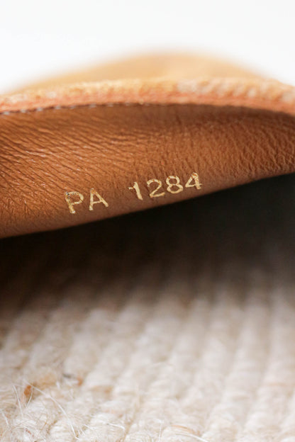 CELINE Triomphe Espadrilles Suede Brown