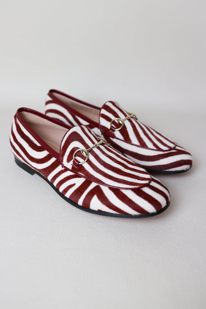 Gucci Jordaan Ponyhair Loafers Zebra