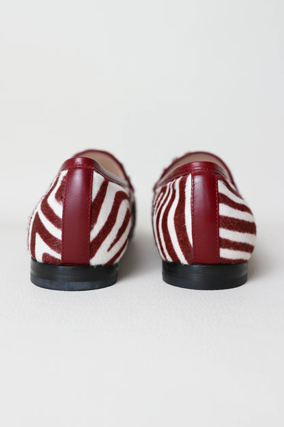 Gucci Jordaan Ponyhair Loafers Zebra