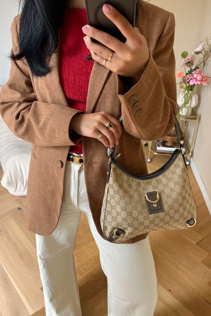 Gucci Vintage Monogram Canvas Shoulder Bag