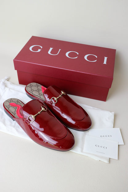 Gucci Princetown Loafers Patent Red