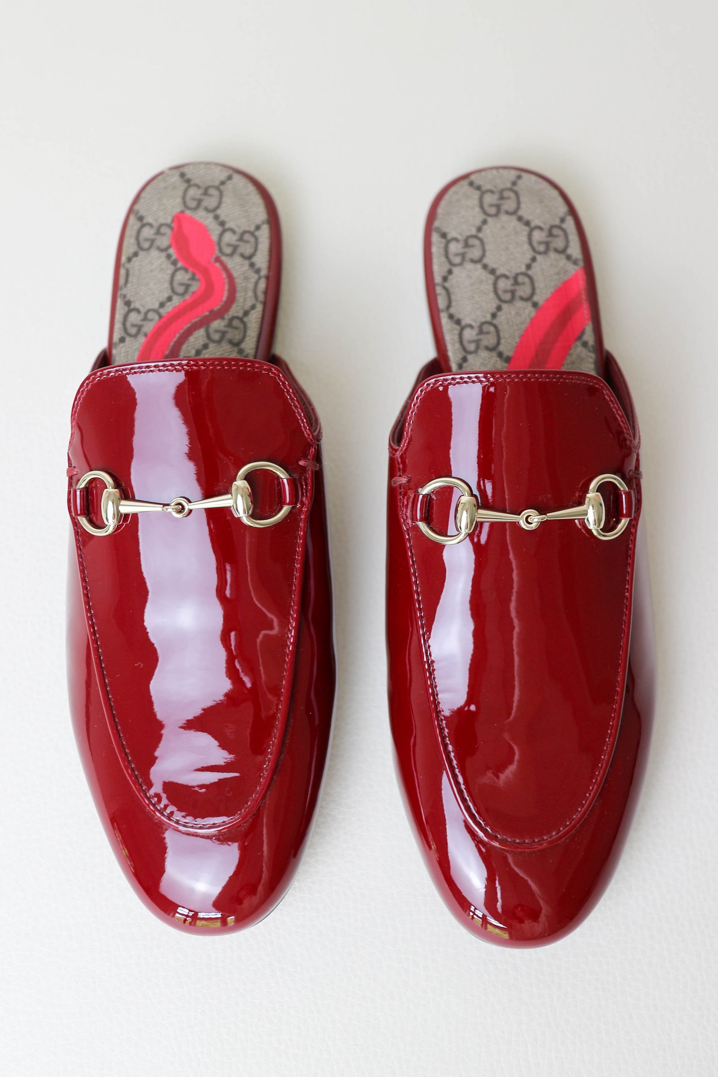 Gucci Princetown Loafers Patent Red