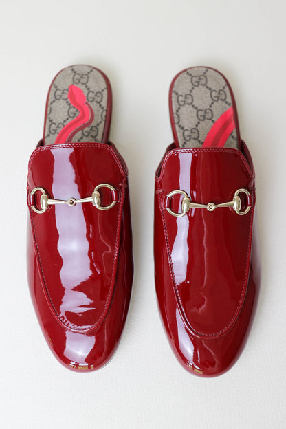 Gucci Princetown Loafers Patent Red
