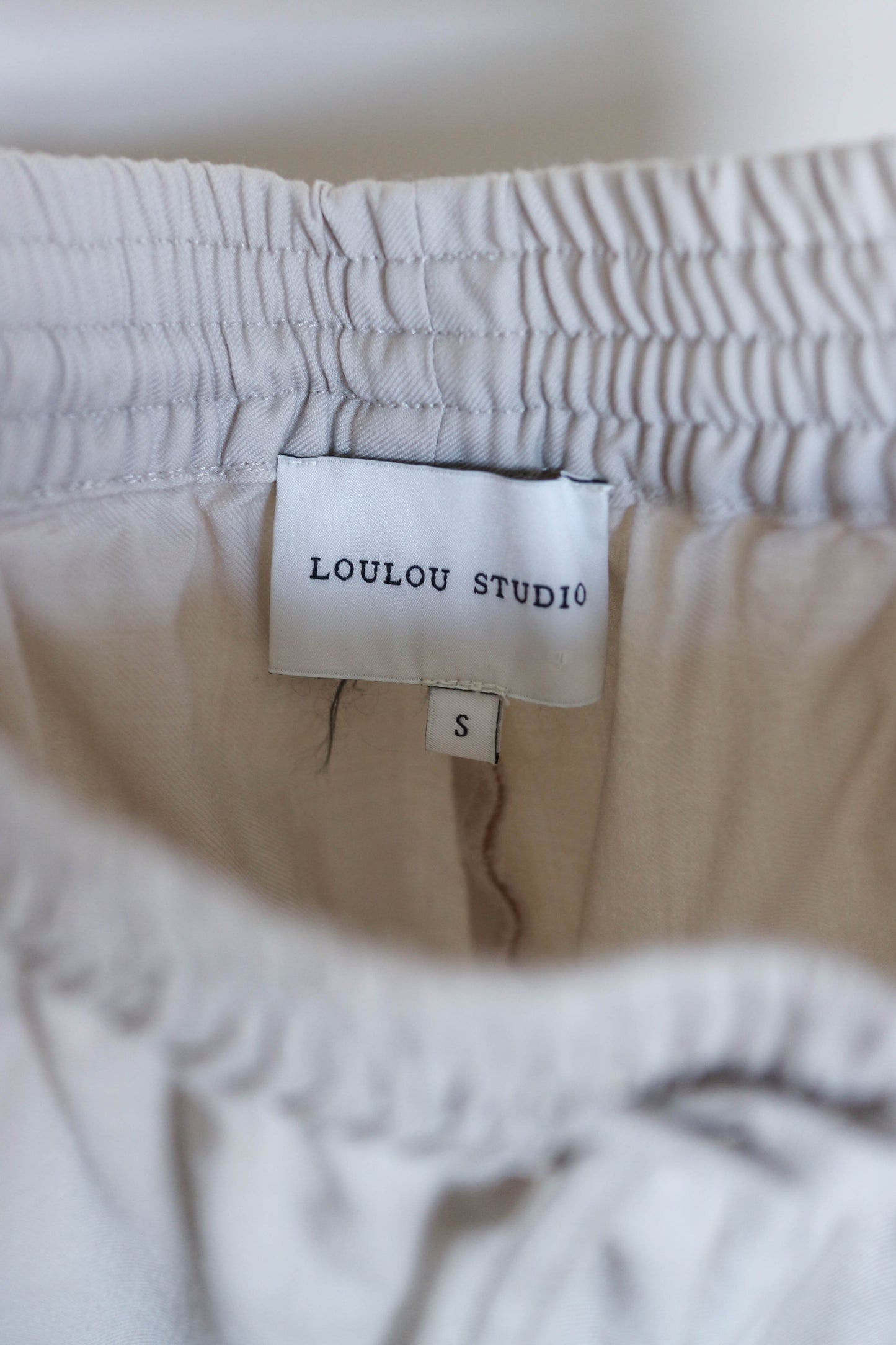 Loulou Studio Beige Button Wool Pants Beige