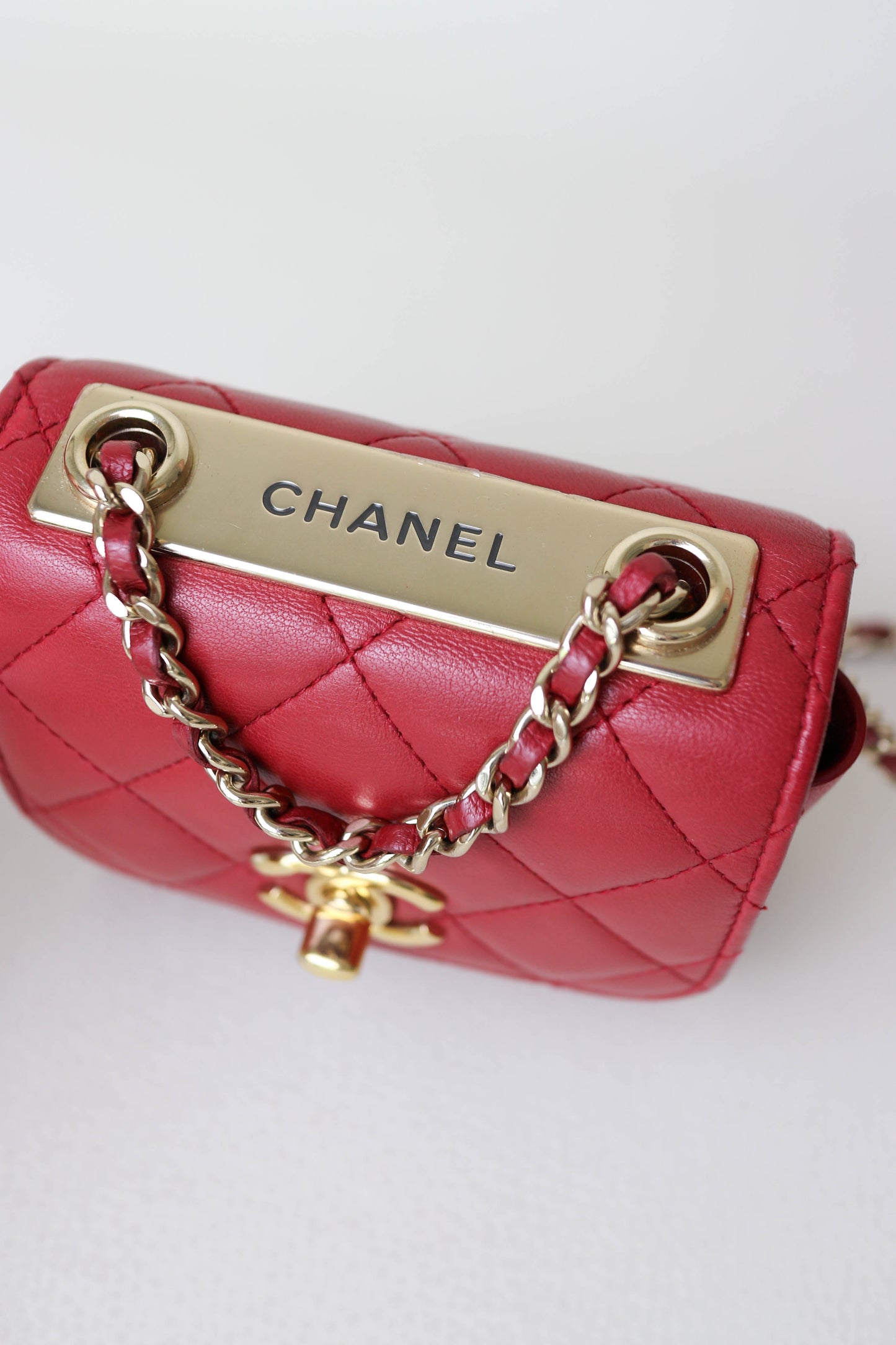 CHANEL Trendy CC Mini Square Bag Red
