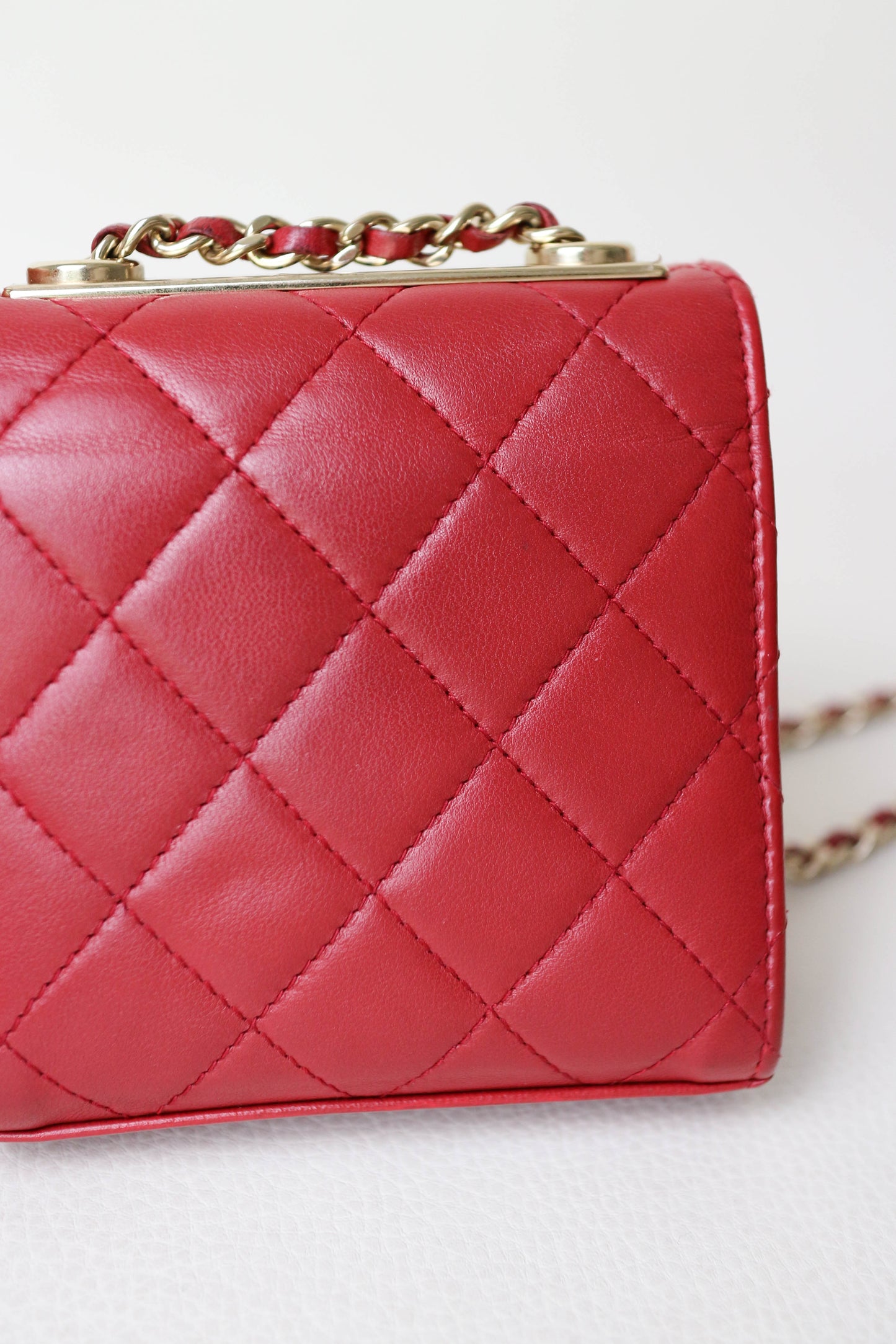 CHANEL Trendy CC Mini Square Bag Red
