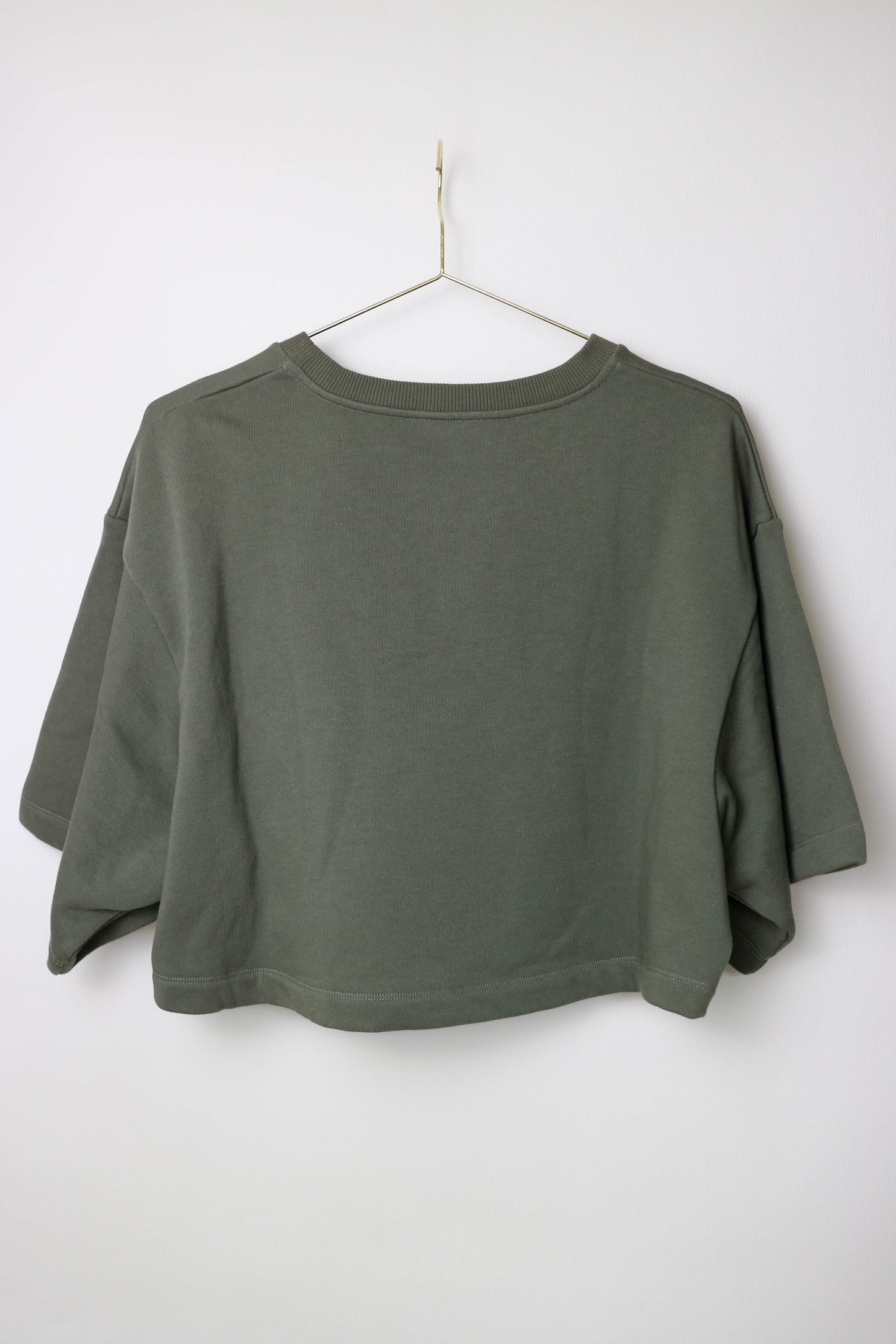 CELINE Logo Cropped Sweater Khaki