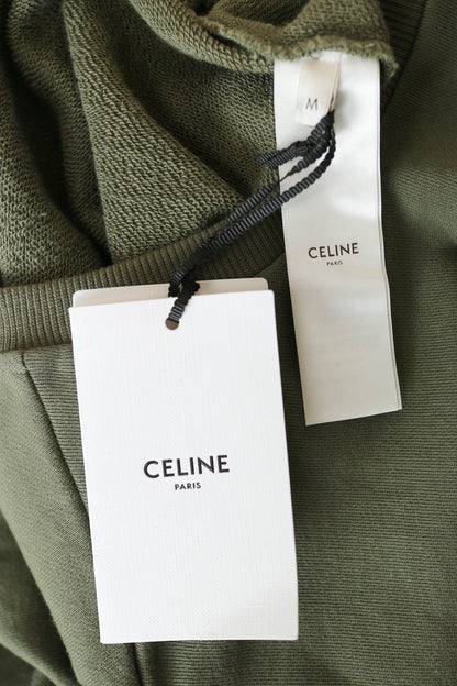 CELINE Logo Cropped Sweater Khaki