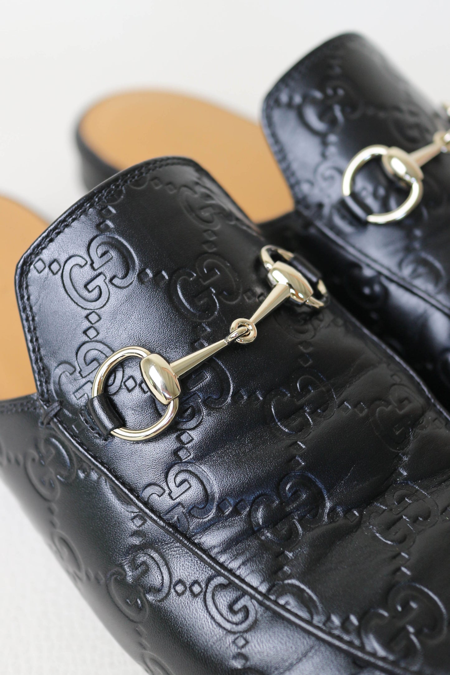 Gucci Princetown Monogram Loafers Black