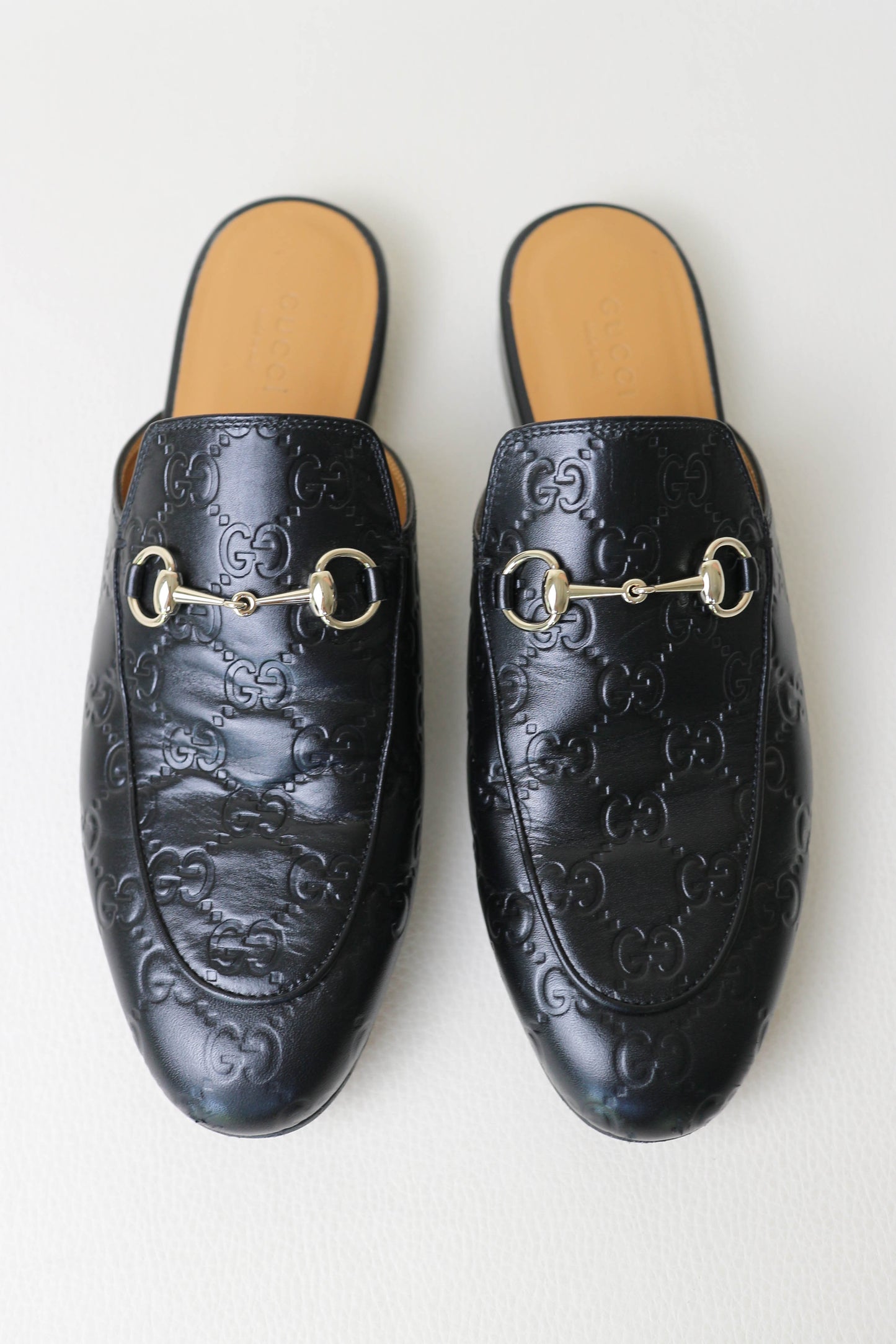 Gucci Princetown Monogram Loafers Black