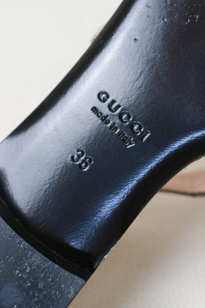 Gucci Monogram Canvas Slingback Sandals
