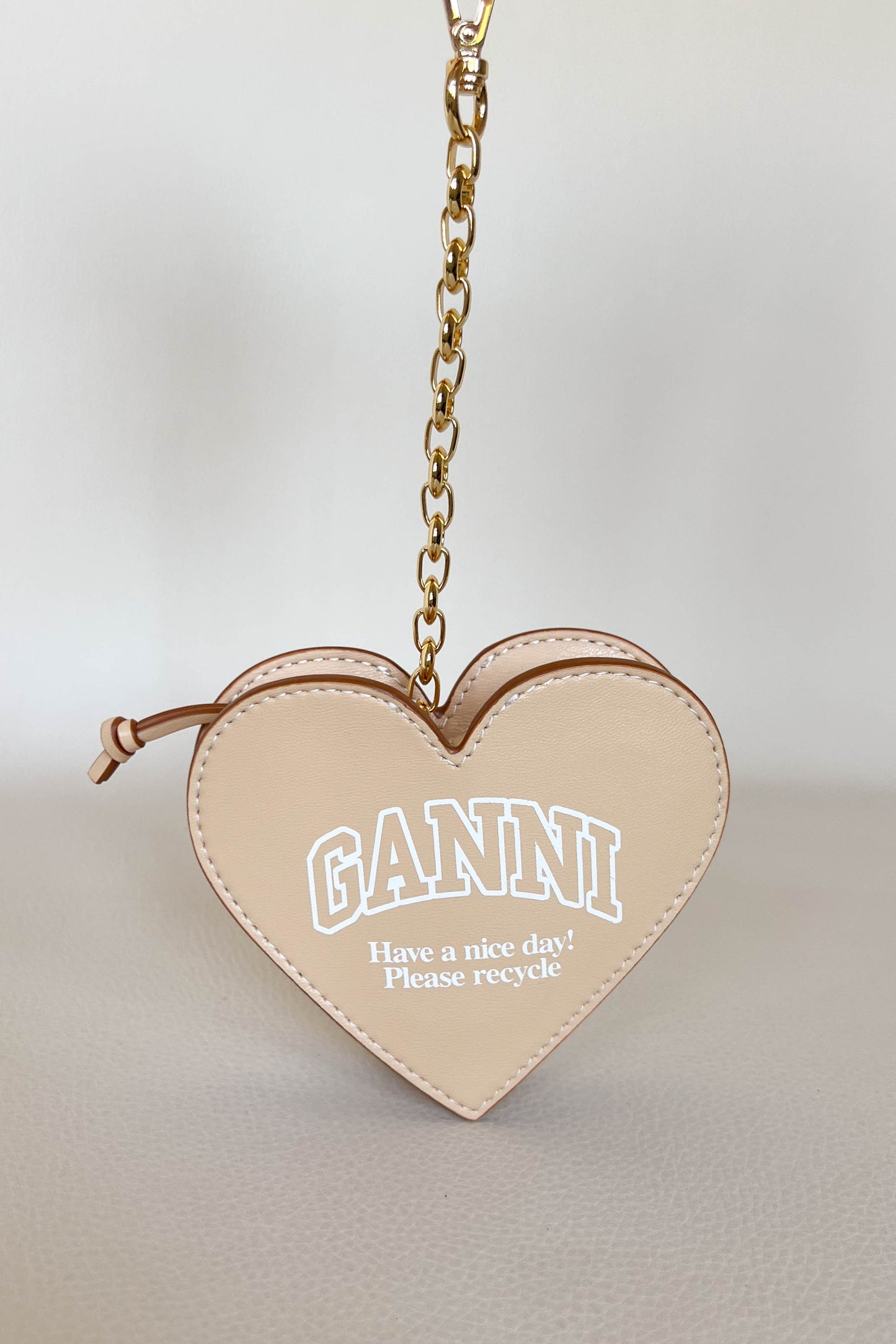 GANNI Logo Heart Bag Charm