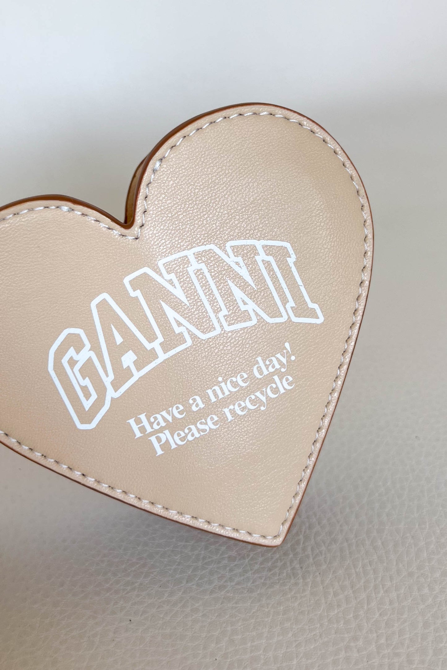 GANNI Logo Heart Bag Charm