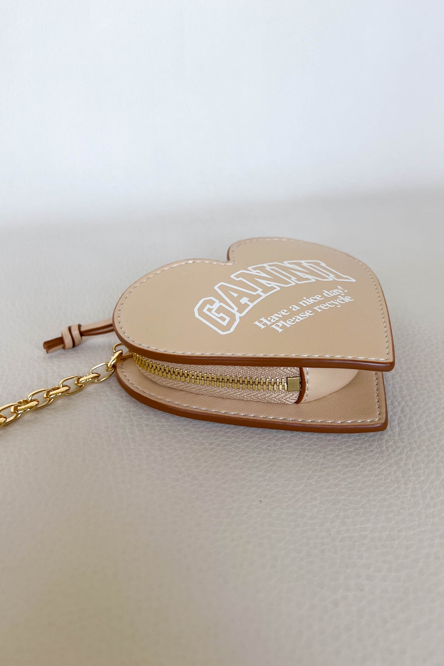 GANNI Logo Heart Bag Charm