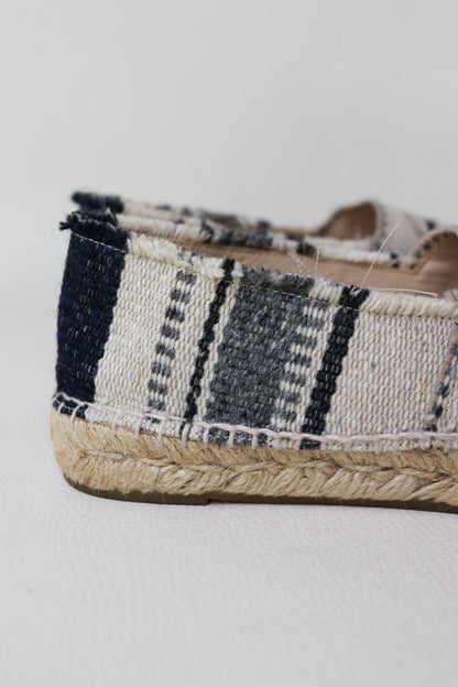 CHANEL Logo Canvas Espadrilles Blue