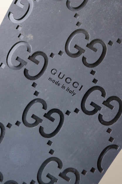 Gucci Horsebit Velvet Monogram Mules Green